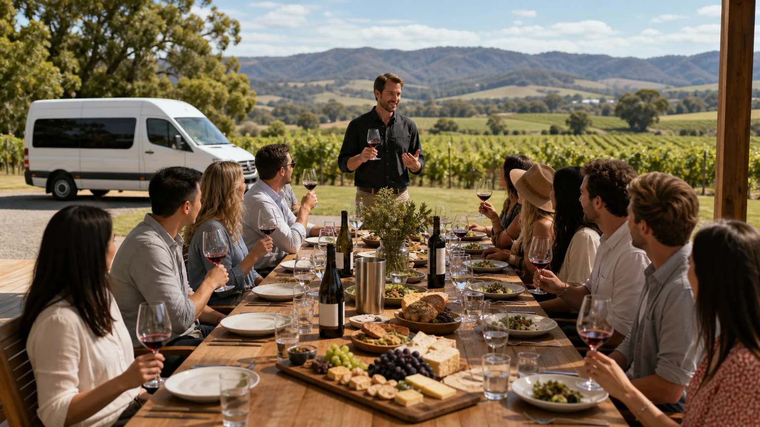 Yarra Valley Wine Tasting Tours: visual reference for 2. Yarra Valley Wine Tasting Tours: Group Adventures for Up to 19 Guests with Lunch